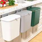 Hanging Kitchen Trash Can with Lid and 9L Capacity - Image 2