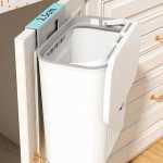 Hanging Kitchen Trash Can with Lid and 9L Capacity - Image 3